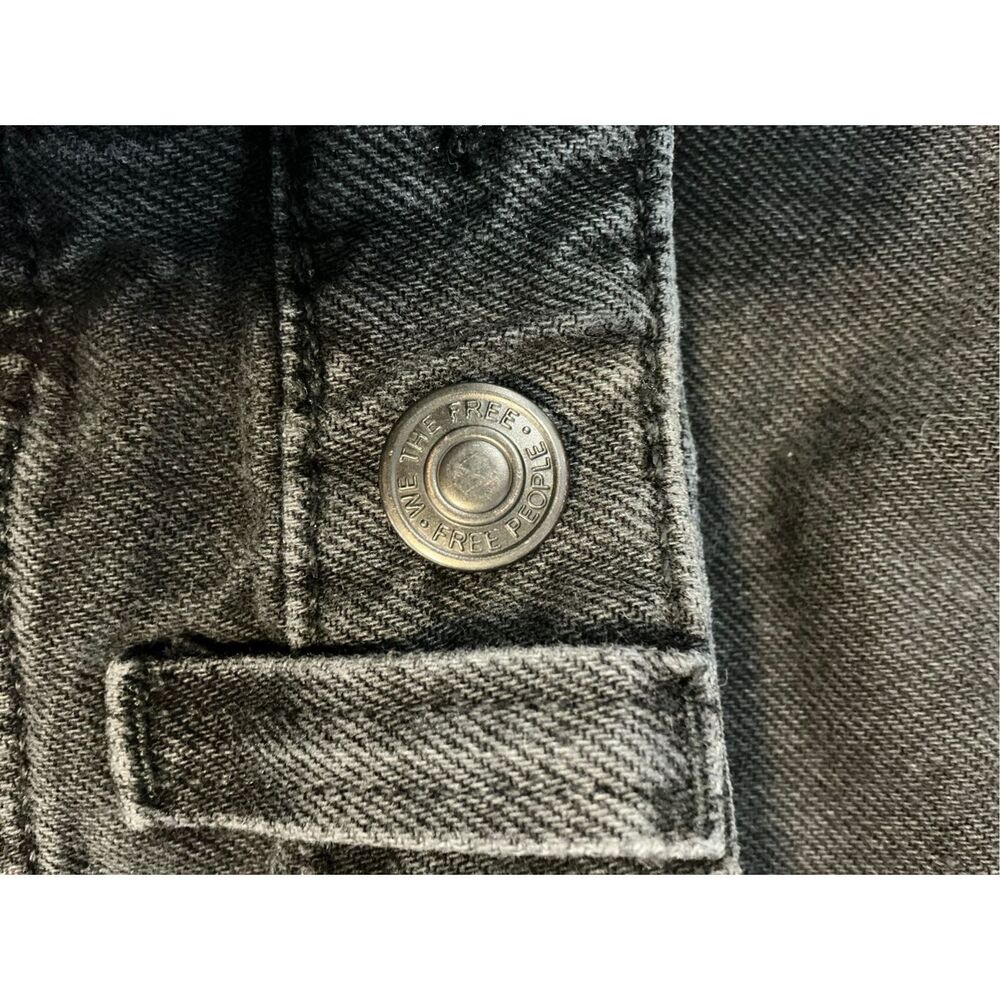 We the Free Women’s Size 27 Palmer Black Wide Flare Leg Jeans
